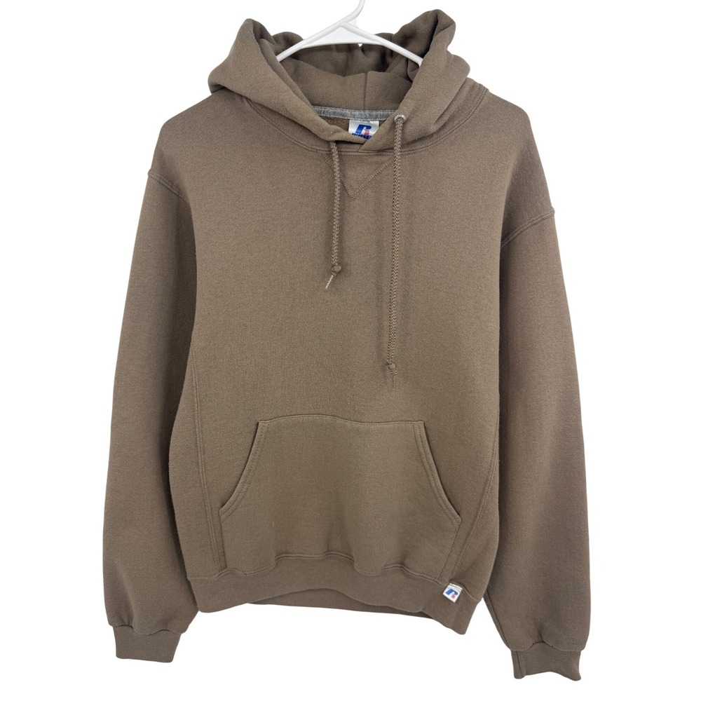 Vintage Russell‎ Athletic Hoodie Brown Sweatshirt Mens Large Earth Tone Classic